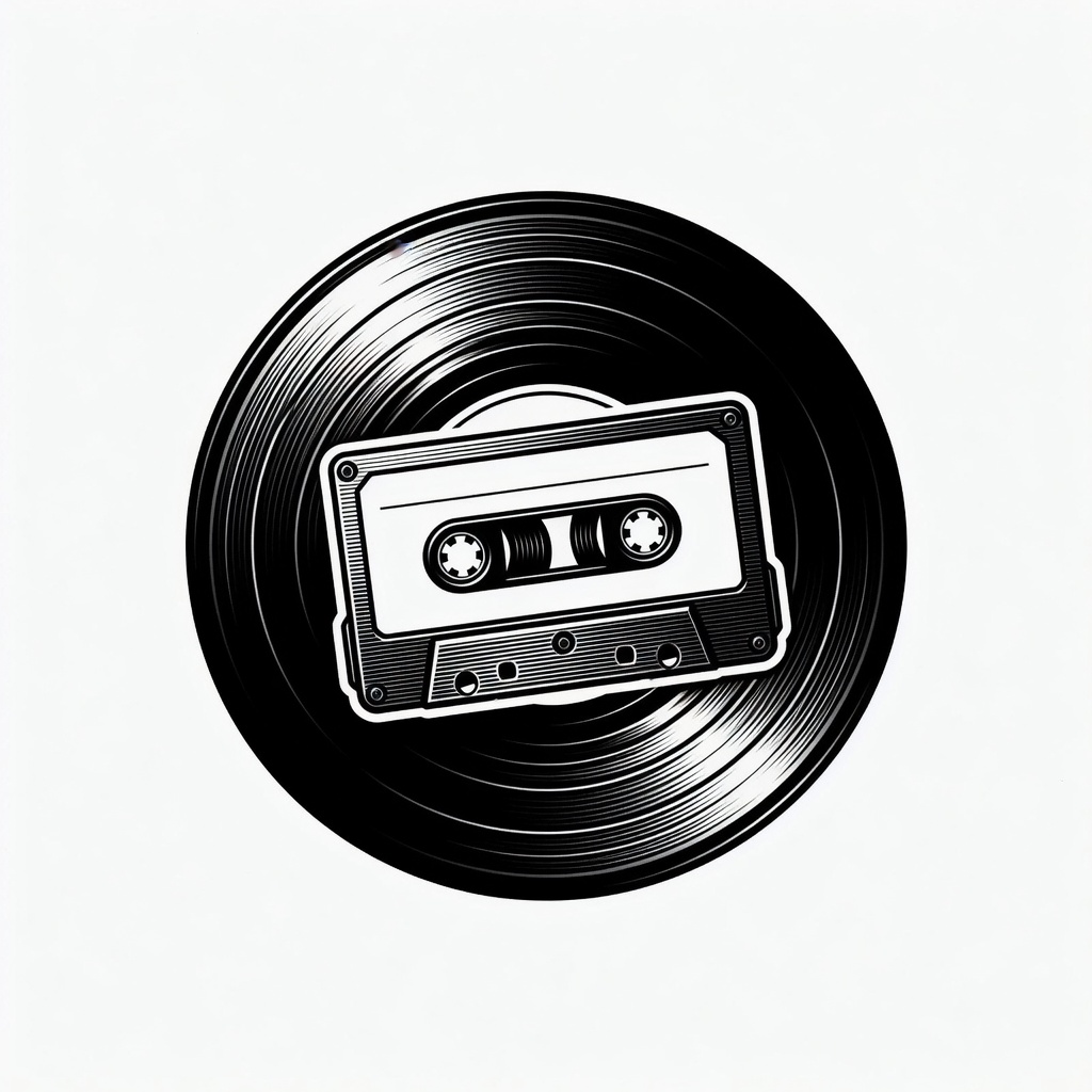 Sidetrack Radio cassette and vinyl mark